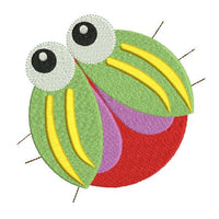 Cute mini bug machine embroidery design by sweetstitchdesign.com