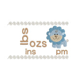 Baby birth stats template machine embroidery design by sweetstitchdesign.com