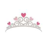Princess crown machine embroidery design by sweetstitchdesign.com