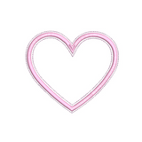 Heart applique machine embroidery design by sweetstitchdesign.com