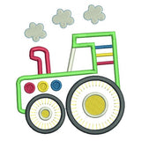 Tractor applique machine embroidery design by sweetstitchdesign.com