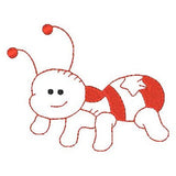 Little ant machine embroidery design by embroiderytree.com