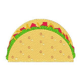 Mexican Taco machine embroidery design by sweetstitchdesign.com
