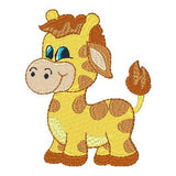 Baby giraffe machine embroidery design by sweetstitchdesign.com