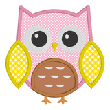 Baby owl applique machine embroidery design by sweetstitchdesign.com