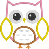 Baby owl applique machine embroidery design by sweetstitchdesign.com