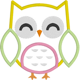 Baby owl applique machine embroidery design by sweetstitchdesign.com