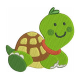 Cute baby turtle machine embroidery design by sweetstitchdesign.com