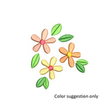 Tropical flowers machine embroidery design by sweetstitchdesign.com