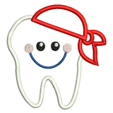Boy tooth applique machine embroidery design by sweetstitchdesign.com