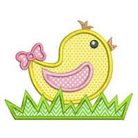Easter chick applique machine embroidery designs by sweetstitchdesign.com