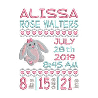 Baby birth announcement template by sweetstitchdesign.com