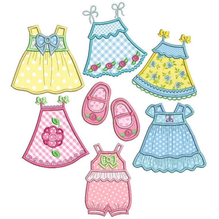 Baby sun dress applique machine embroidery designs by sweetstitchdesign.com