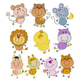 Cute animal machine embroidery designs by sweetstitchdesign.com