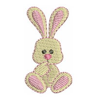 Mini fill stitch bunny machine embroidery design by sweetstitchdesign.com