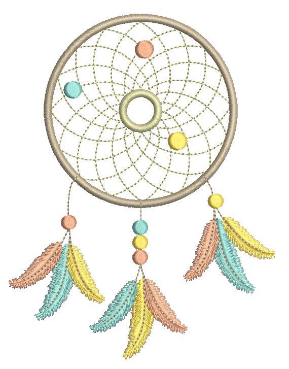 Dream catcher machine embroidery design by sweetstitchdesign.com