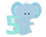 Elephant machine embroidery design by sweetstitchdesign.com