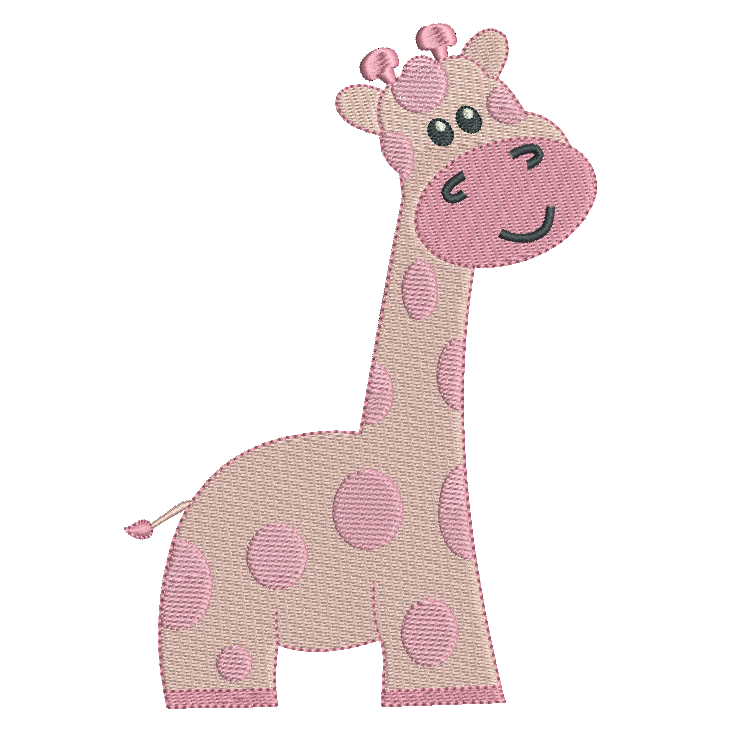 Baby giraffe machine embroidery design by sweetstitchdesign.com