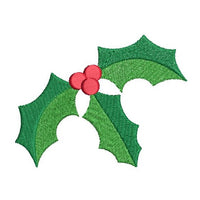 Christmas holly fill stitch machine embroidery design by sweetstitchdesign.com