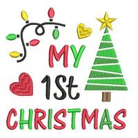 My 1st Christmas machine embroidery design by sweetstitchdesign.com