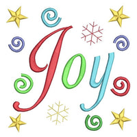 Christmas Joy machine embroidery design by sweetstitchdesign.com