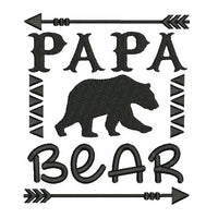Papa bear fill stitch machine embroidery design by sweetstitchdesign.com