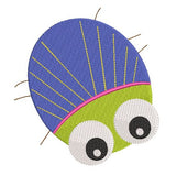 Cute mini bug machine embroidery design by sweetstitchdesign.com