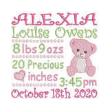 Baby birth announcement by sweetstitchdesign.com