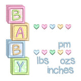 Baby birth announcement template machine embroidery design by sweetstitchdesign.com