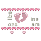 Baby birth announcement template machine embroidery design by sweetstitchdesign.com