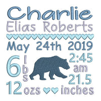 Baby birth announcement template by sweetstitchdesign.com