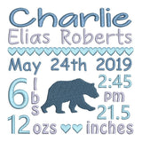 Baby birth announcement template by sweetstitchdesign.com