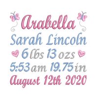 Baby birth announcement by sweetstitchdesign.com