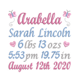 Baby birth announcement by sweetstitchdesign.com