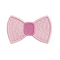 Mini fill stitch bow machine embroidery design by sweetstitchdesign.com