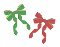 Mini Christmas bows - machine embroidery designs by sweetstitchdesign.com