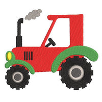 Tractor machine embroidery design by sweetstitchdesign.com