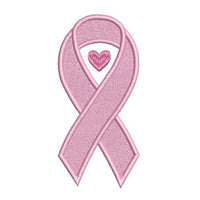 Cancer awareness ribbon machine embroidery design by sweetstitchdesign.com