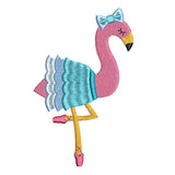 Flamingo ballerina machine embroidery design by sweetstitchdesign.com