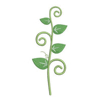 Long stem flower -leaves machine embroidery design by sweetstitchdesign.com