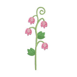 Long stem flower machine embroidery design by sweetstitchdesign.com