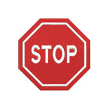 Stop sign machine embroidery design by sweetstitchdesign.com