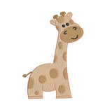 Cute giraffe machine embroidery design by sweetstitchdesign.com