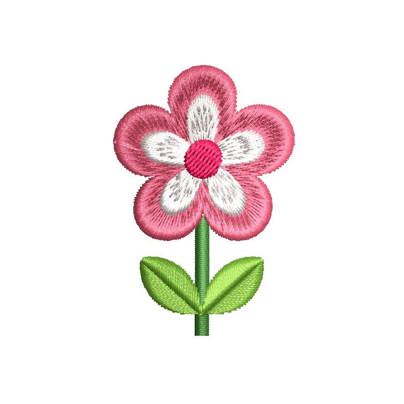 Embroidery Design: Flower applique with bird 2 Sizes