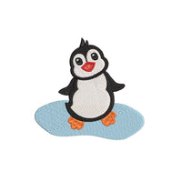 This cute little penguin is a fill stitch design by sweetstitchdesign.com