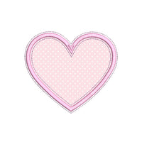 Heart applique machine embroidery design by sweetstitchdesign.com