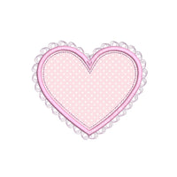 Lacey heart applique machine embroidery design by sweetstitchdesign.com