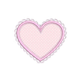 Lacey heart applique machine embroidery design by sweetstitchdesign.com