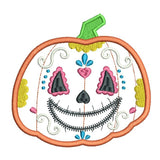 Halloween pumpkin applique machine embroidery design by sweetstitchdesign.com