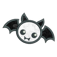 Halloween bat applique machine embroidery design by sweetstitchdesign.com